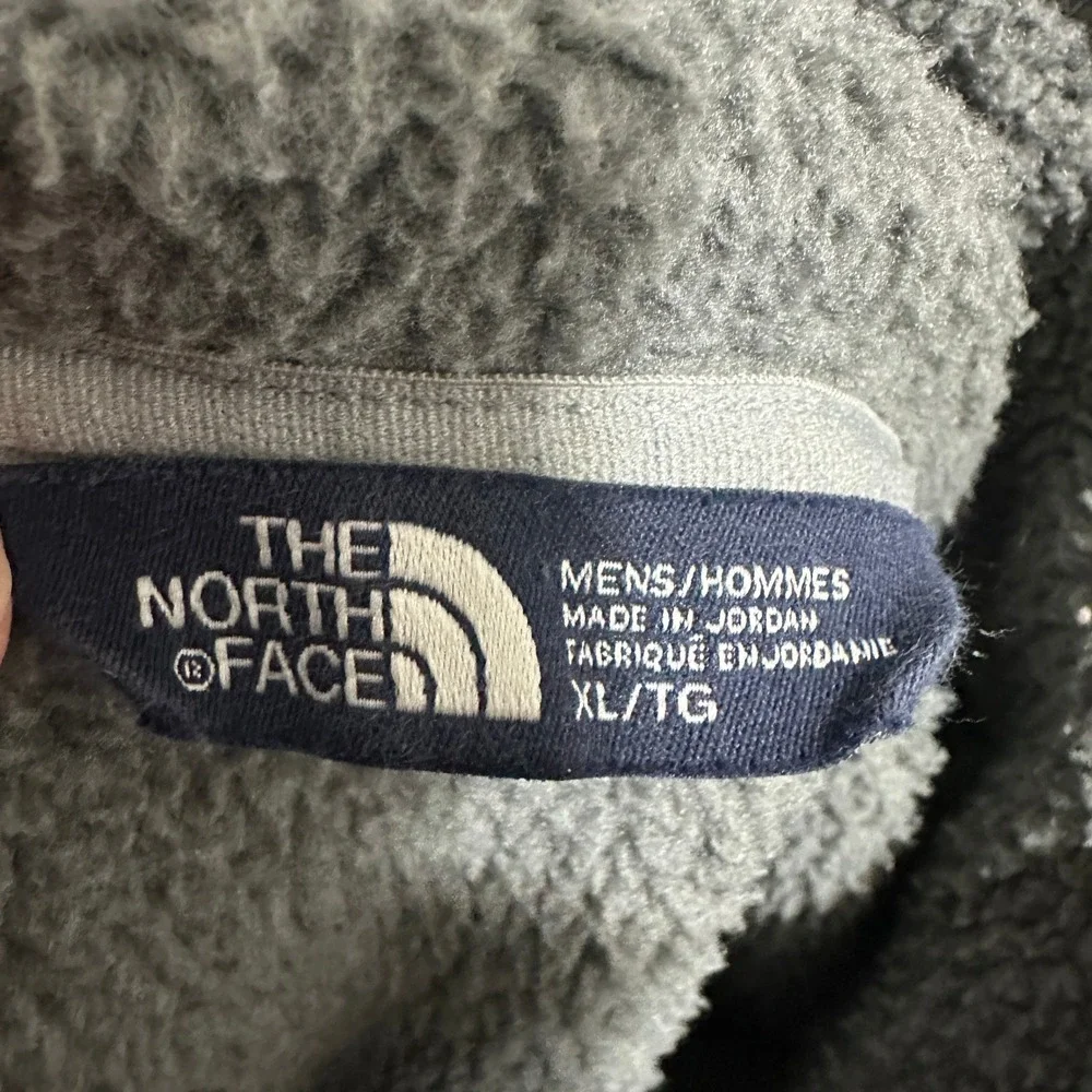 The North Face Gordon Lyons 1/4 Zip Fleece Pullover Heather‎ Grey Mens Size XL